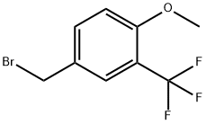 4-メトキシ-3-(トリフルオロメチル)ベンジルブロミド 化学構造式