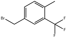 4-メチル-3-(トリフルオロメチル)ベンジルブロミド 化学構造式