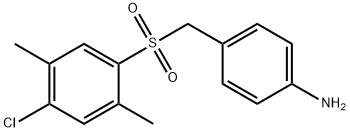 4-[[(4-CHLORO-2,5-DIMETHYLPHENYL)SULFONYL]METHYL]ANILINE 化学構造式