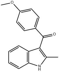 2-メチル-3-(4'-メトキシベンゾイル)インドール 化学構造式