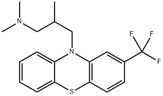 N,N,β-トリメチル-2-(トリフルオロメチル)-10H-フェノチアジン-10-プロパン-1-アミン 化学構造式