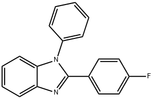 1-苯基-2-(4-氟苯基)苯并咪唑 结构式
