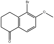 5-ブロモ-6-メトキシ-3,4-ジヒドロナフタレン-1(2H)-オン 化学構造式