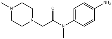 N-(4-アミノフェニル)-N-メチル-2-(4-メチルピペラジン-1-イル)アセトアミド 化学構造式