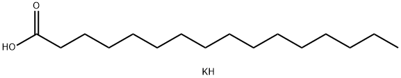 ヘキサデカン酸カリウム 化学構造式