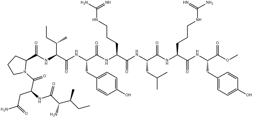 INPIYRLRY (MODIFICATIONS: TYR-9 = TYR-OME), 262418-00-8, 结构式