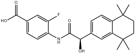 BENZOIC ACID, 3-FLUORO-4-[[(2R)-HYDROXY(5,6,7,8-TETRAHYDRO-5,5,8,8-TETRAMETHYL-2-NAPHTHALENYL)ACETYL]AMINO]-|化合物 T26846
