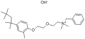 benzyldimethyl[2-[2-[4-(1,1,3,3-tetramethylbutyl)tolyloxy]ethoxy]ethyl]ammonium hydroxide Struktur