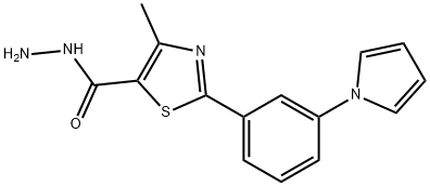 4-METHYL-2-[3-(1H-PYRROL-1-YL)PHENYL]-1,3-THIAZOLE-5-CARBOHYDRAZIDE Struktur