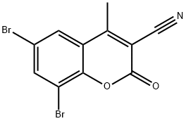 3-CYANO-6,8-DIBROMO-4-METHYLCOUMARIN Struktur