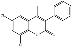 6,8-DICHLORO-4-METHYL-3-PHENYLCOUMARIN Structure