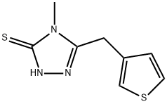 4-メチル-5-(3-チエニルメチル)-4H-1,2,4-トリアゾール-3-チオール 化学構造式