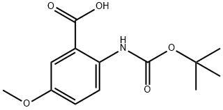 2-N-BOC-アミノ-5-メトキシ安息香酸 化学構造式