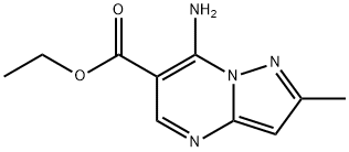 7-氨基-2-甲基吡唑并[1,5-A]嘧啶-6-羧酸乙酯 结构式