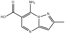 7-アミノ-2-メチルピラゾロ[1,5-A]ピリミジン-6-カルボン酸 化学構造式
