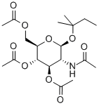TERT-AMYL 2-ACETAMIDO-3,4,6-TRI-O-ACETYL-2-DEOXY-BETA-D-GLUCOPYRANOSIDE Struktur