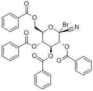 2,3,4,6-TETRA-O-BENZOYL-1-BROMO-1-DEOXY-BETA-D-GLUCOPYRANOSYL CYANIDE|2-溴-2-脱氧3,4,5,7-四-O-苯甲酰基A-D-D-吡喃- 庚吡喃酮腈