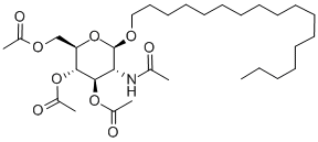 十七烷基-2-乙酰氨基-3,4,6-三-O-乙酰-2-脱氧-ΒD-吡喃葡糖苷, 262856-89-3, 结构式