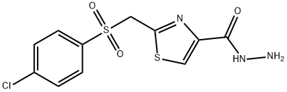 2-[[(4-CHLOROPHENYL)SULFONYL]METHYL]-1,3-THIAZOLE-4-CARBOHYDRAZIDE Structure