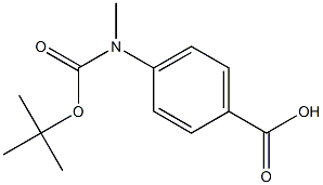 4-(N-BOC-甲基氨)苯甲酸, 263021-30-3, 结构式