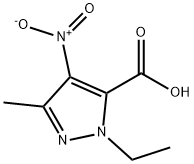 1-ETHYL-3-METHYL-4-NITRO-1H-PYRAZOLE-5-CARBOXYLIC ACID 化学構造式