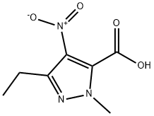 5-ETHYL-2-METHYL-4-NITRO-2 H-PYRAZOLE-3-CARBOXYLIC ACID 化学構造式