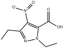 1,3-DIETHYL-4-NITRO-1H-PYRAZOLE-5-CARBOXYLIC ACID Structure