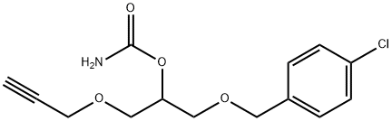 1-[(p-Chlorobenzyl)oxy]-3-(2-propynyloxy)-2-propanol carbamate Struktur