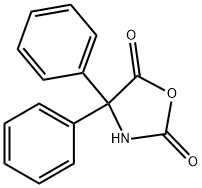 2,5-Oxazolidinedione,  4,4-diphenyl- 化学構造式
