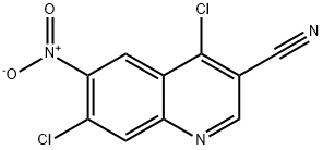 3-Quinolinecarbonitrile, 4,7-dichloro-6-nitro- Structure