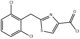 2-(2,6-二氯苄基)-1,3-噻唑-4-羰酰氯,263157-86-4,结构式