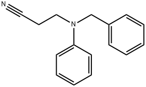 3-[苯基(苯甲基)氨基]丙腈 结构式