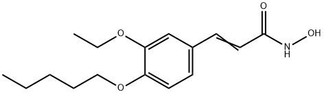 3-(3-Ethoxy-4-pentoxyphenyl)-2-propenehydroxamic acid Structure