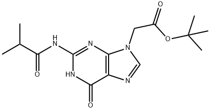 tert-butyl 2-(2-isobutyraMido-6-oxo-1H-purin-9(6H)-yl)acetate Struktur