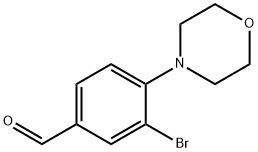 3-ブロモ-4-(N-モルホリノ)ベンズアルデヒド 化学構造式