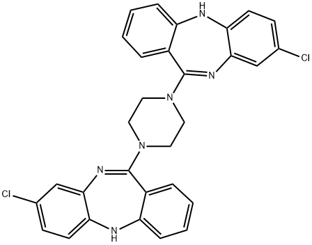11,11'-(PIPERAZINE-1,4-DIYL)-BIS-8-CHLORO-5H-DIBENZE[B,E][1,4]-DIAZEPINE Struktur