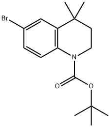 tert-butyl 6-broMo-4,4-diMethyl-3,4-dihydroquinoline-1(2H)-carboxylate Structure