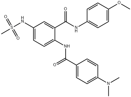 BenzaMide, 2-[[4-(diMethylaMino)benzoyl]aMino]-N-(4-Methoxyphenyl)-5-[(Methylsulfonyl)aMino]- Structure
