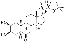 22,25-Epoxy-2,3,14,20-tetrahydroxycholest-7-en-6-one Structure