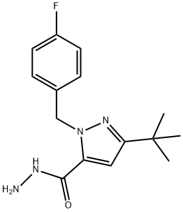 3-(TERT-BUTYL)-1-(4-FLUOROBENZYL)-1H-PYRAZOLE-5-CARBOHYDRAZIDE Structure