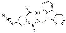 4α-アジド-1-[[(9H-フルオレン-9-イル)メトキシ]カルボニル]-L-プロリン 化学構造式
