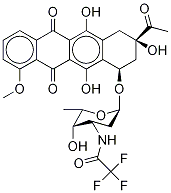 N-(トリフルオロアセチル)ダウノルビシン 化学構造式