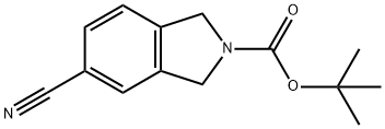 5-氰基异二氢吲哚-2-羧酸叔丁酯,263888-56-8,结构式