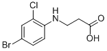B-ALANINE, N-(4-BROMO-2-CHLOROPHENYL)- Structure
