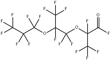 2,5-BIS(TRIFLUOROMETHYL)-3,6-DIOXAUNDECAFLUORONONANOYL FLUORIDE Structure