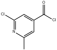 2-氯-6-甲基吡啶-4-羰酰氯, 26413-58-1, 结构式