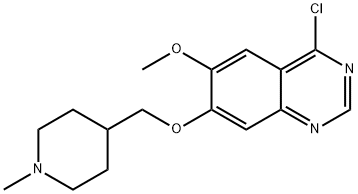 4-氯-7-[N-甲基哌啶-4-基甲氧基]-6-甲氧基喹唑啉,264208-72-2,结构式