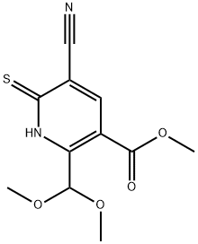 METHYL 5-CYANO-2-(DIMETHOXYMETHYL)-6-MERCAPTONICOTINATE Structure