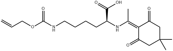 二环己胺 (S)-6-(((烯丙氧基)羰基)氨基)-2-((1-(2-羟基-4,4-二甲基-6-氧代环己-1-烯-1-基)亚乙基)氨基)己酸, 264230-73-1, 结构式