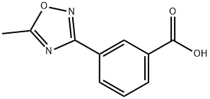 3-(5-メチル-1,2,4-オキサジアゾール-3-イル)安息香酸 化学構造式